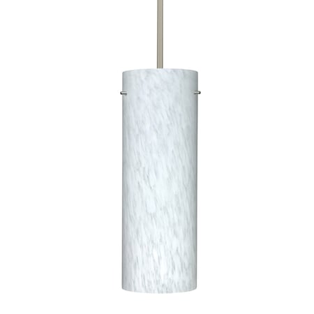 Besa Lighting Stilo 18 Stem Pendant, Carrera, Satin Nickel Finish, 1x150W Incandescent 1TT-412819-SN